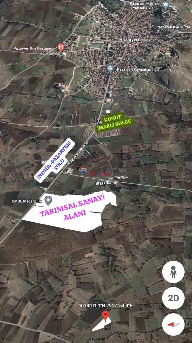 BİLECİK PAZARYERİ ARAPDEDE KÖYÜ' NDE (4.993 M2) SATILIK TARLA