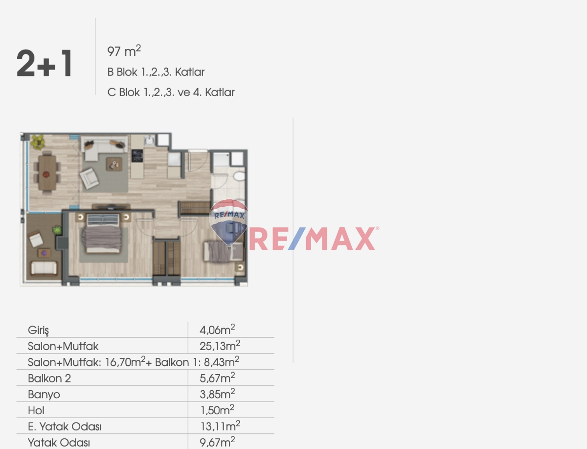 KOŞUYOLU SUR YAPI EXCELLENCE LEYLA ŞİMŞEK 97M² 2+1 SIFIR MERKEZİ KONUMDA
