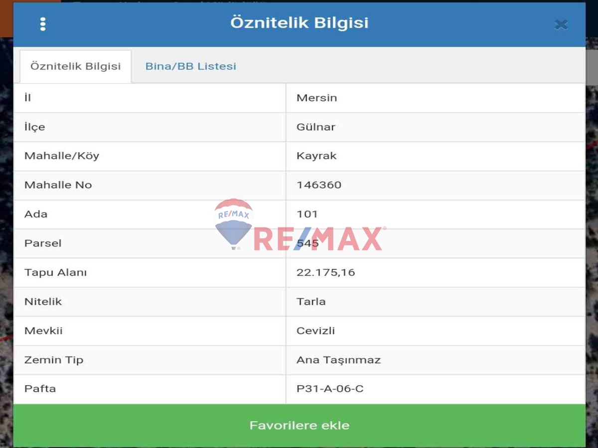 REMAX TROPİK'TEN FIRSAT 22 DÖNÜM YATIRIMLIK ARAZI