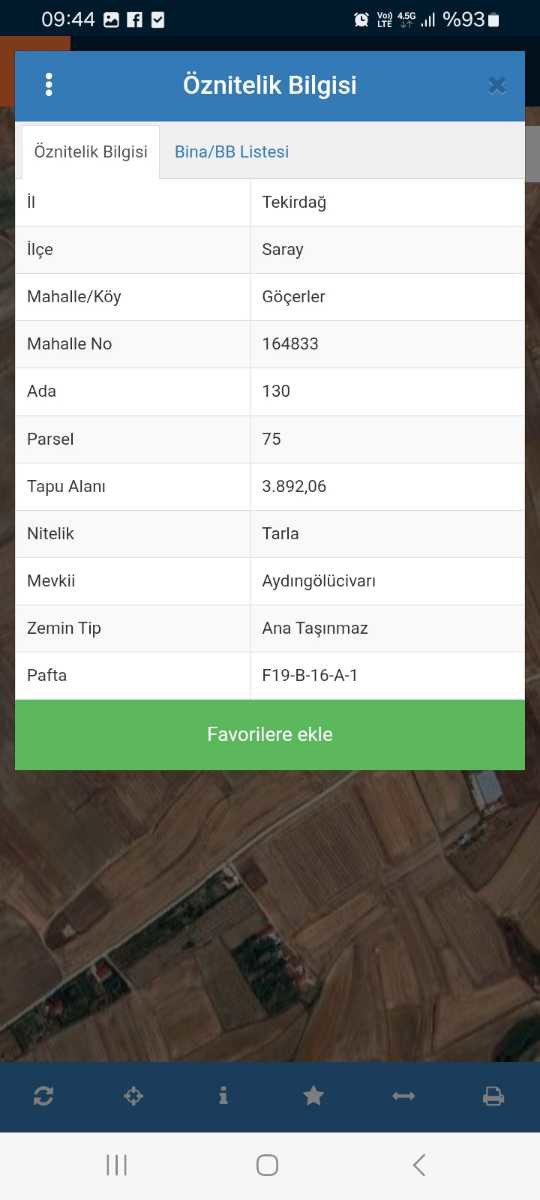 REMAX LAND DAN SARAY GÖÇERLERDE SATILIK TARLA