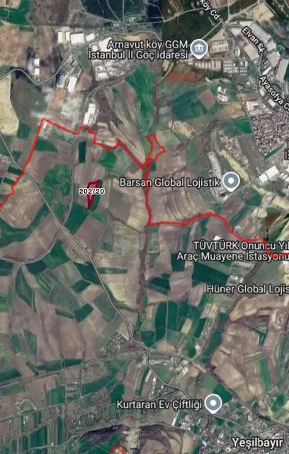 İSTANBUL ARNAVUTKÖYDE 1.778 M² HISSELI TARLA 3