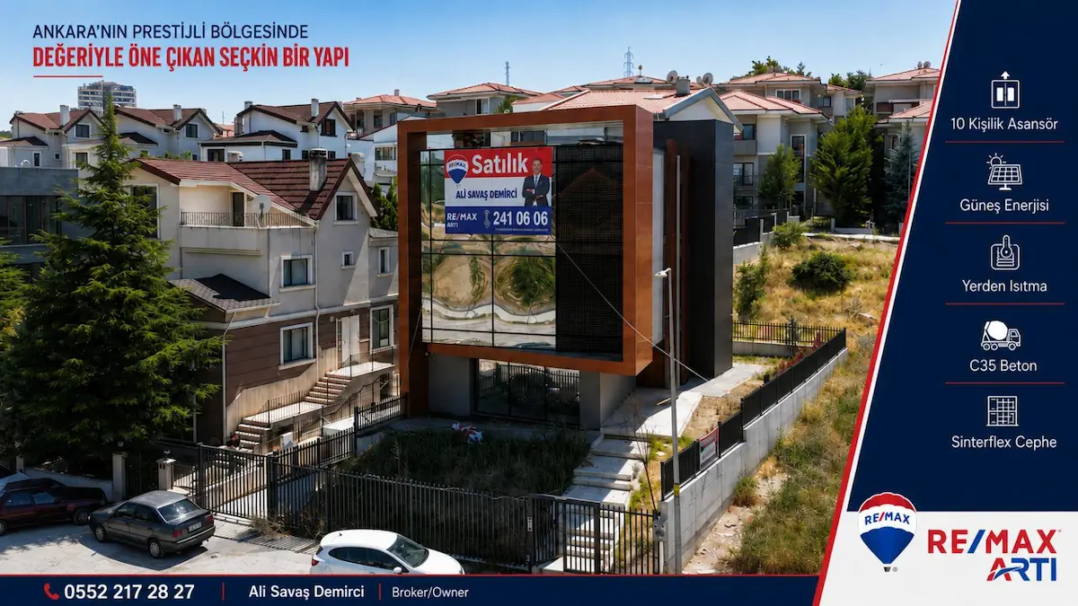BİLKENT'TE SATILIK PRESTİJLİ 4 KATLI BİNA