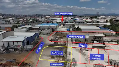 SATILIK 361 M2 SANAYI İMARLI ARSA