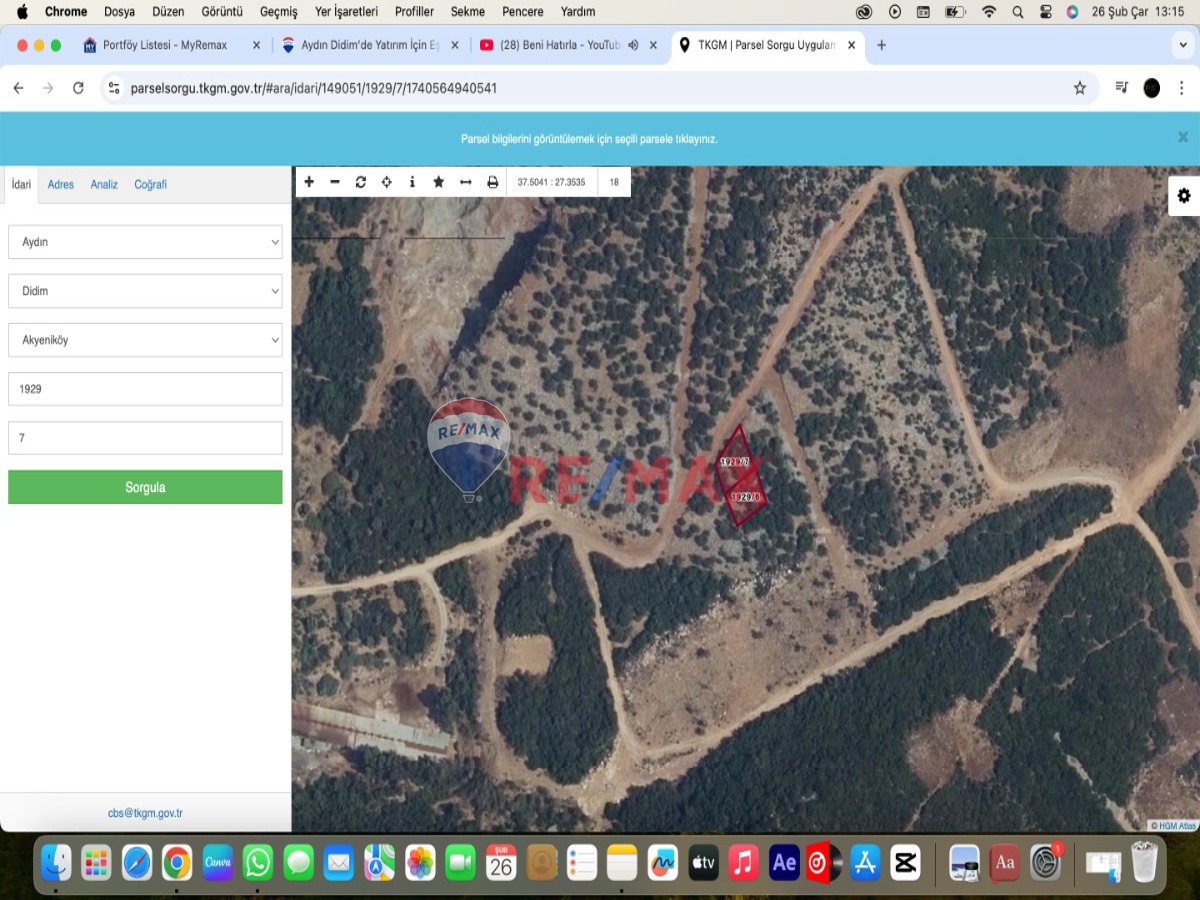 AYDIN DIDIM’DE YATIRIM İÇIN EŞSIZ FIRSAT: MÜSTAKIL TAPULU ARSA!