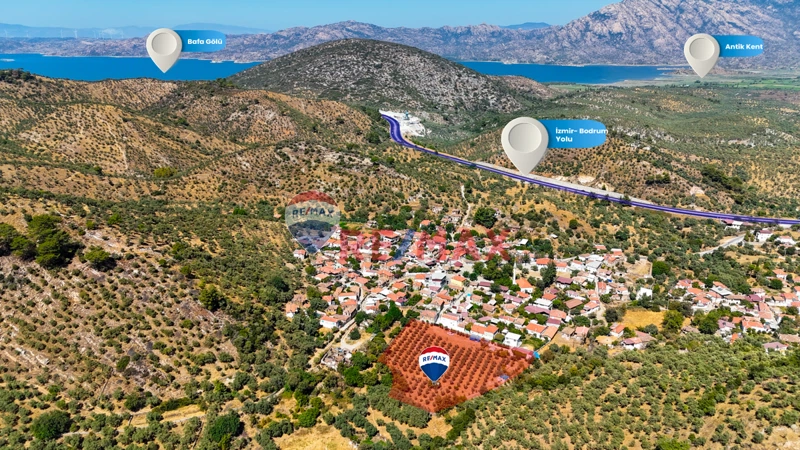 📍 MUĞLA MİLAS PINARCIK’TA 6.055 M² RUHSATLI, ELEKTRİK–SU ABONELİ ARAZİLİ MÜLK