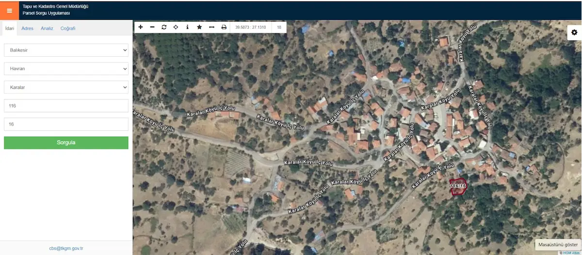 BALIKESİR HAVRAN KARALAR SATILIK İMARLI ARSA
