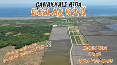 BIGA DA DENIZE 700METRE, 521M2 SATILIK ARSA