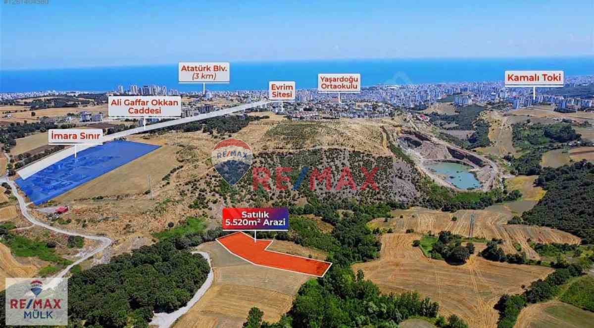 ATAKUM KAMALI'DA SATILIK 5520 M² TARLA