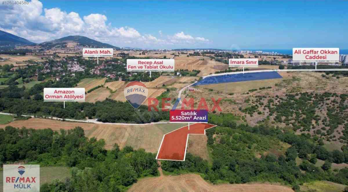 ATAKUM KAMALI'DA SATILIK 5520 M² TARLA
