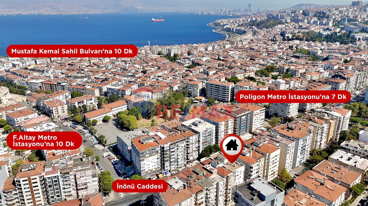 İZMİR POLİGON’DA 3+1 KİRALIK DAİRE – İNÖNÜ CADDESİ ÜZERİ, METRO VE SAHİLE YÜRÜYÜŞ MESAFESİNDE