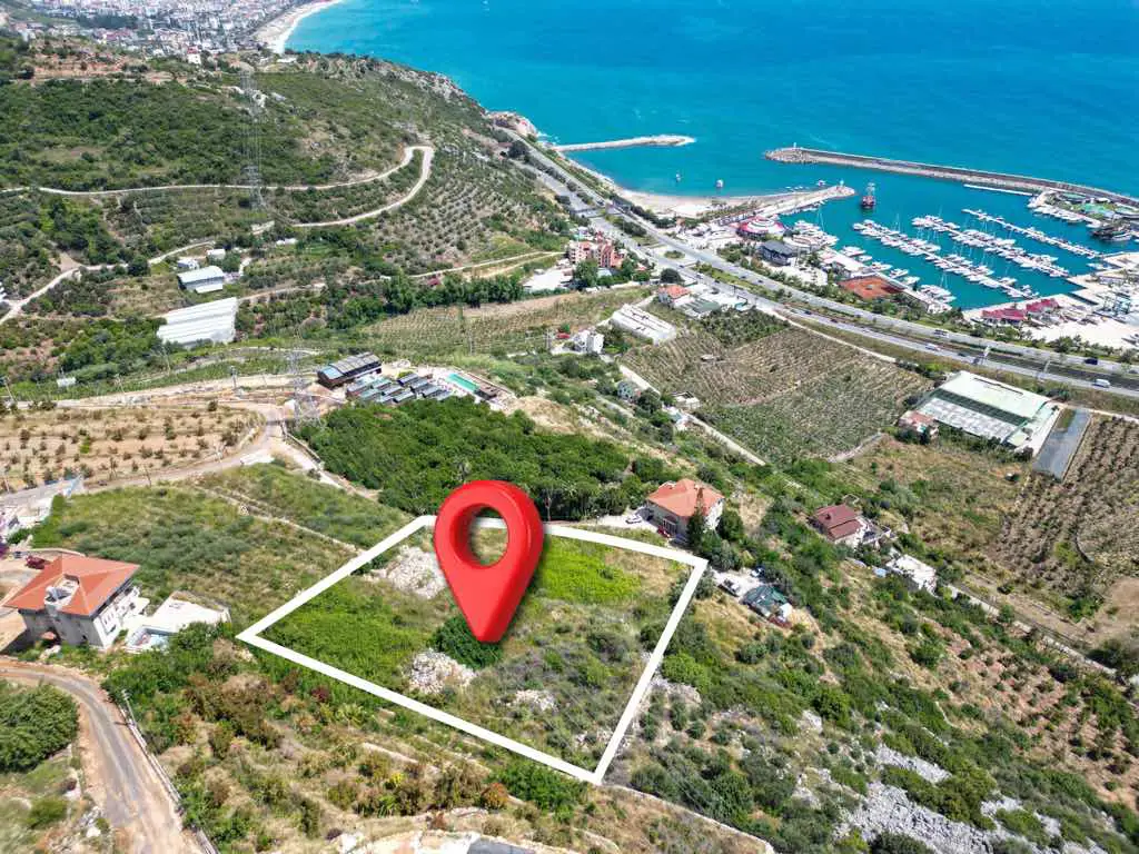 ALANYA ELİKESİK | DENİZ & MARİNA MANZARALI SATILIK ARSA