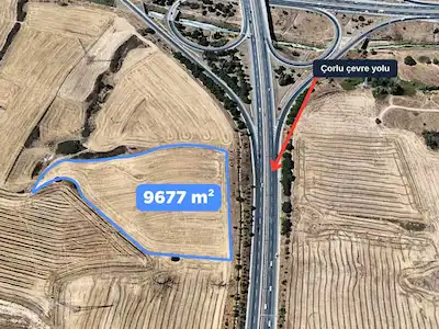 ÇORLU ÇEVRE YOLU ÜZERİNDE | TİCARET + TURİZM İMARLI 9.677,80 M² ARSA