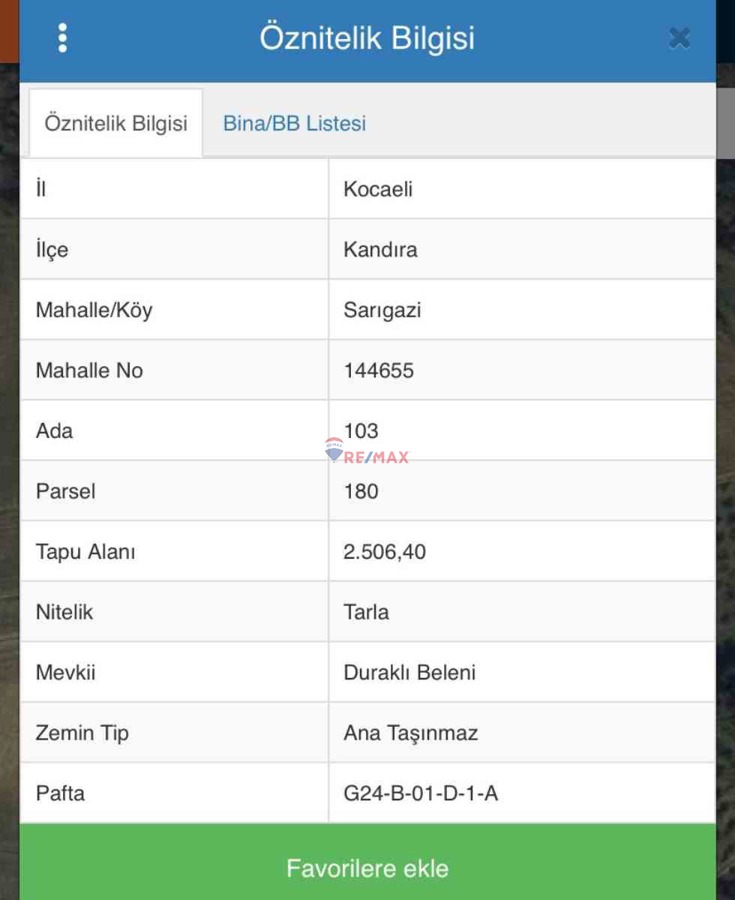 REMAX ÇARŞI'DAN SARIGAZİ KÖYÜ'NDE 2506 M² FIRSAT TARLA