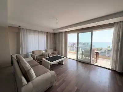 REMAX RİNA'DAN TECE'DE FULL DENİZ MANZARALI EŞYALI 3+1