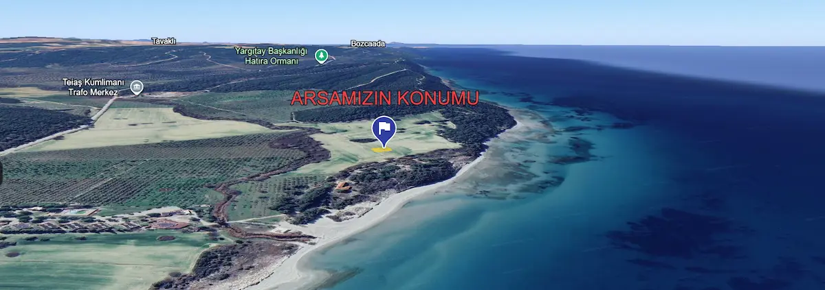 ÇANAKKALE ECEABAT İSMETPAŞA'DA TEK TAPU ARSA (3. DER. DOĞAL SİT)