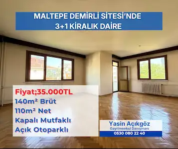FEYZULLAH MAHALLESİ DEMİRLİ SİTESİ'NDE KİRALIK 3+1 140M²