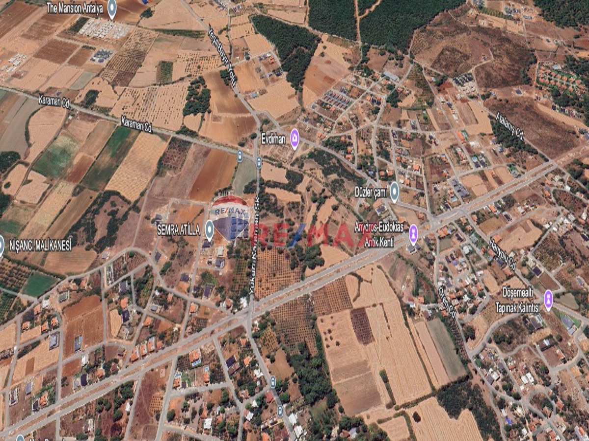 ANTALYA DÖŞEMEALTI DÜZELERÇAMINDA SATILIK MÜSTAKİL KÖŞE ARSA