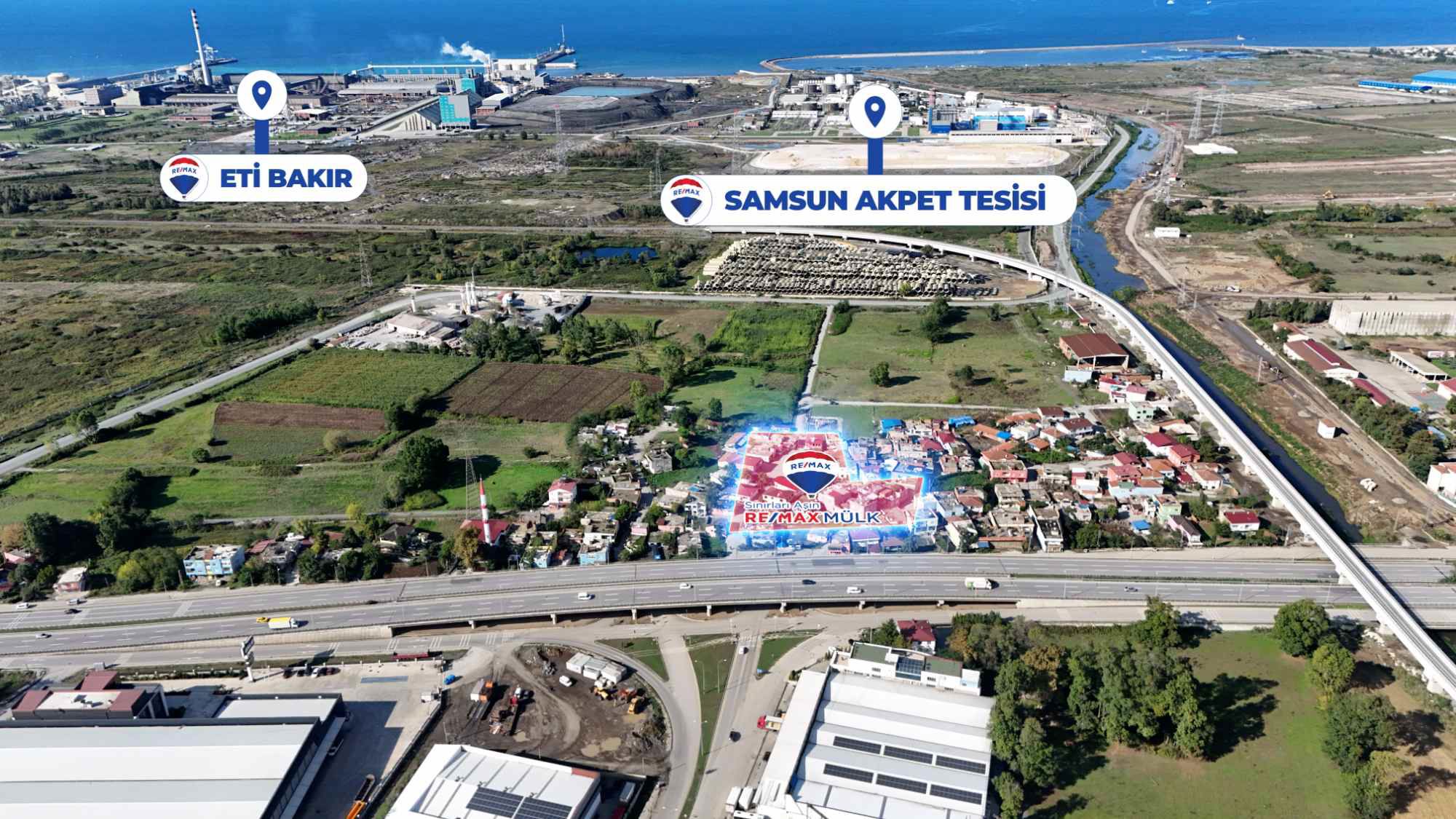 SAMSUN TEKKEKÖY'DE 6280 M² SANAYİ İMARLI SATILIK ARSA