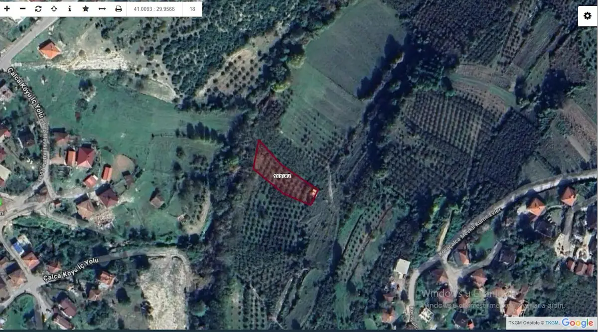 ÇALCA'DA %35 KONUT İMARINDA YAPI KAYIT BELGELİ KONTEYNERLI ARSA