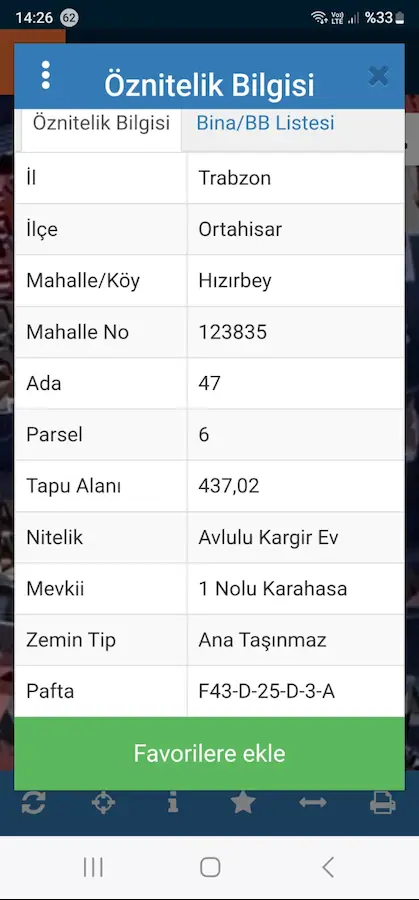 TRABZON ORTAHİSAR HIZIRBEY MAH. ZEMİN+4KAT İMARLI 437 M2 ARSA