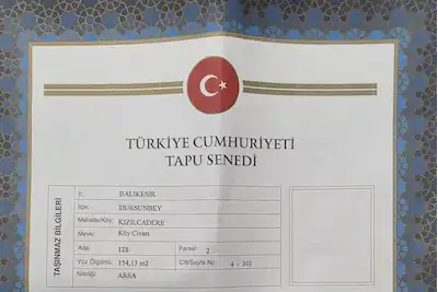 BALIKESIR DURSUNBEY KIZILCADERE KÖYÜNDE SATILIK IMARLI ARSA 154 M2